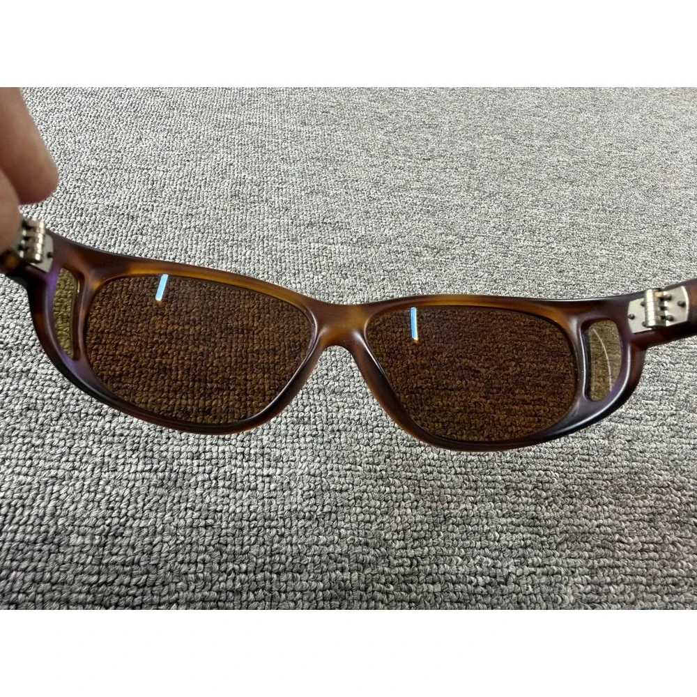 Ocean Waves Sunglasses Mens One Size Brown Tortoise Wrap Blue Mirrored Nassau